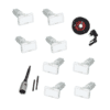 Pack de 8 assécheurs muraux intérieurs avec kit électrique et kit de perçage