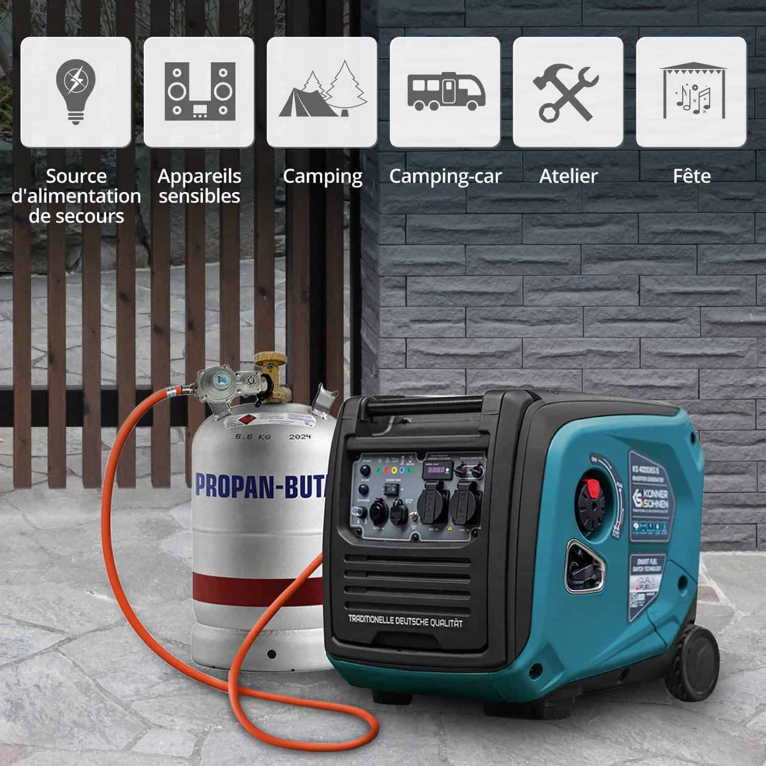 Générateur à essence-gaz de type inverter KS 4000iEG S – Image 17