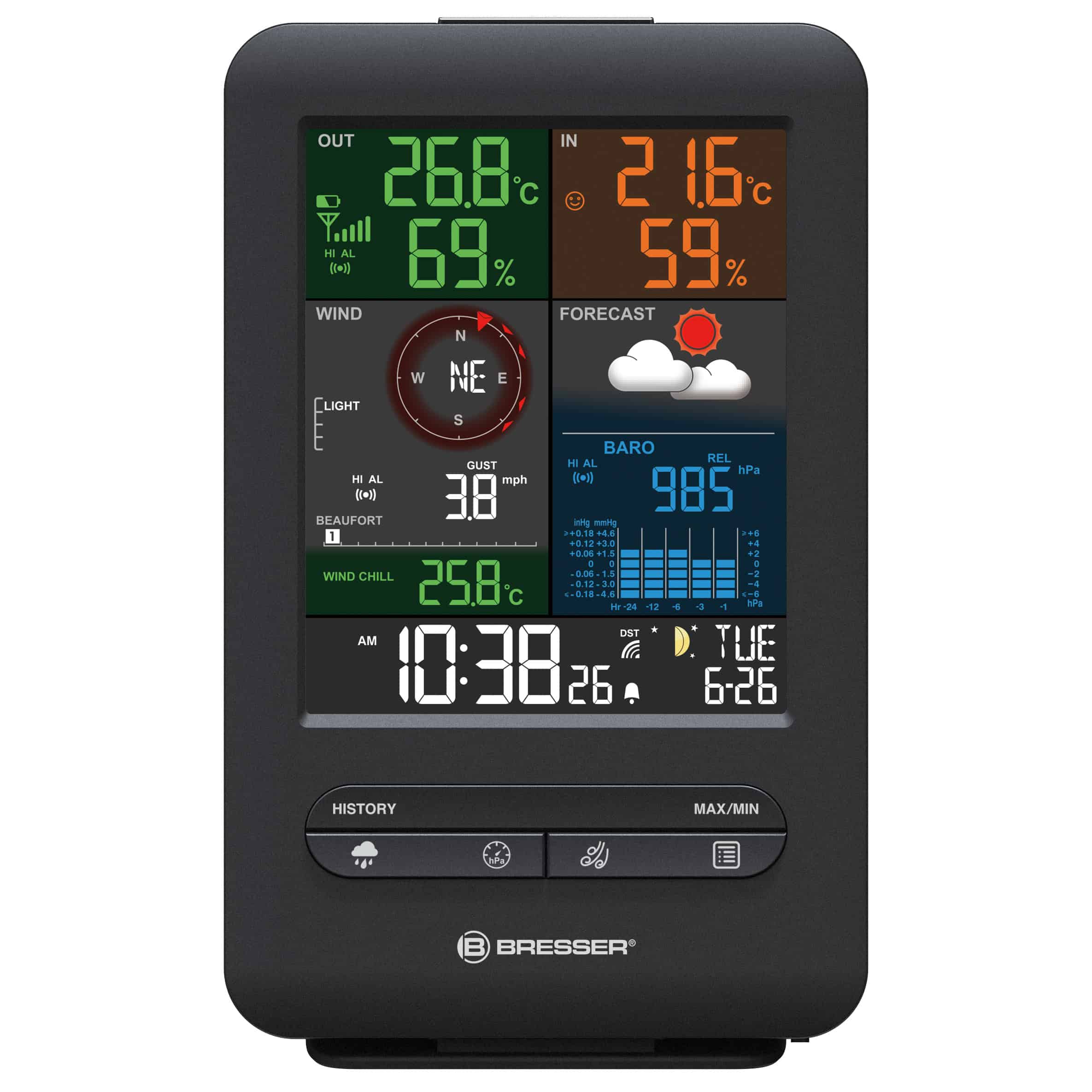 Centrale météo 5-en-1 Beaufort avec écran couleur – Image 3
