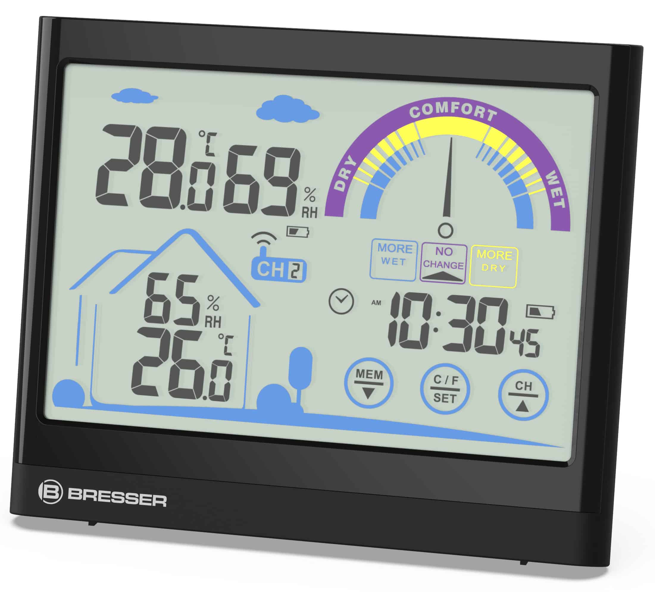 Thermo-hygromètre VentAir avec écran tactile et recommandation de Ventilation – Image 4
