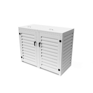 Abri poubelle Double en Aluminium thermolaqué