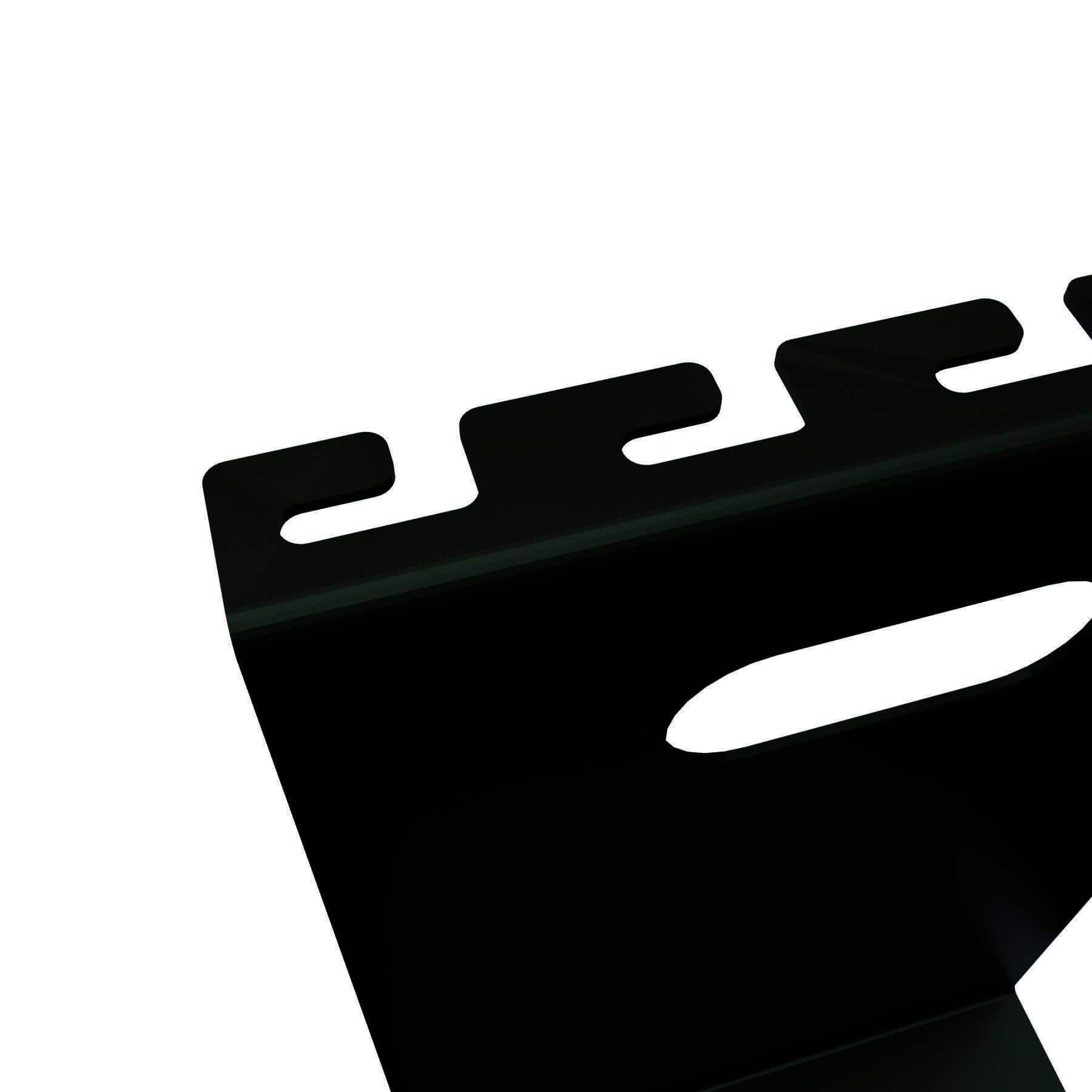 Porte-bûches design en métal Noir - Support à ustensiles