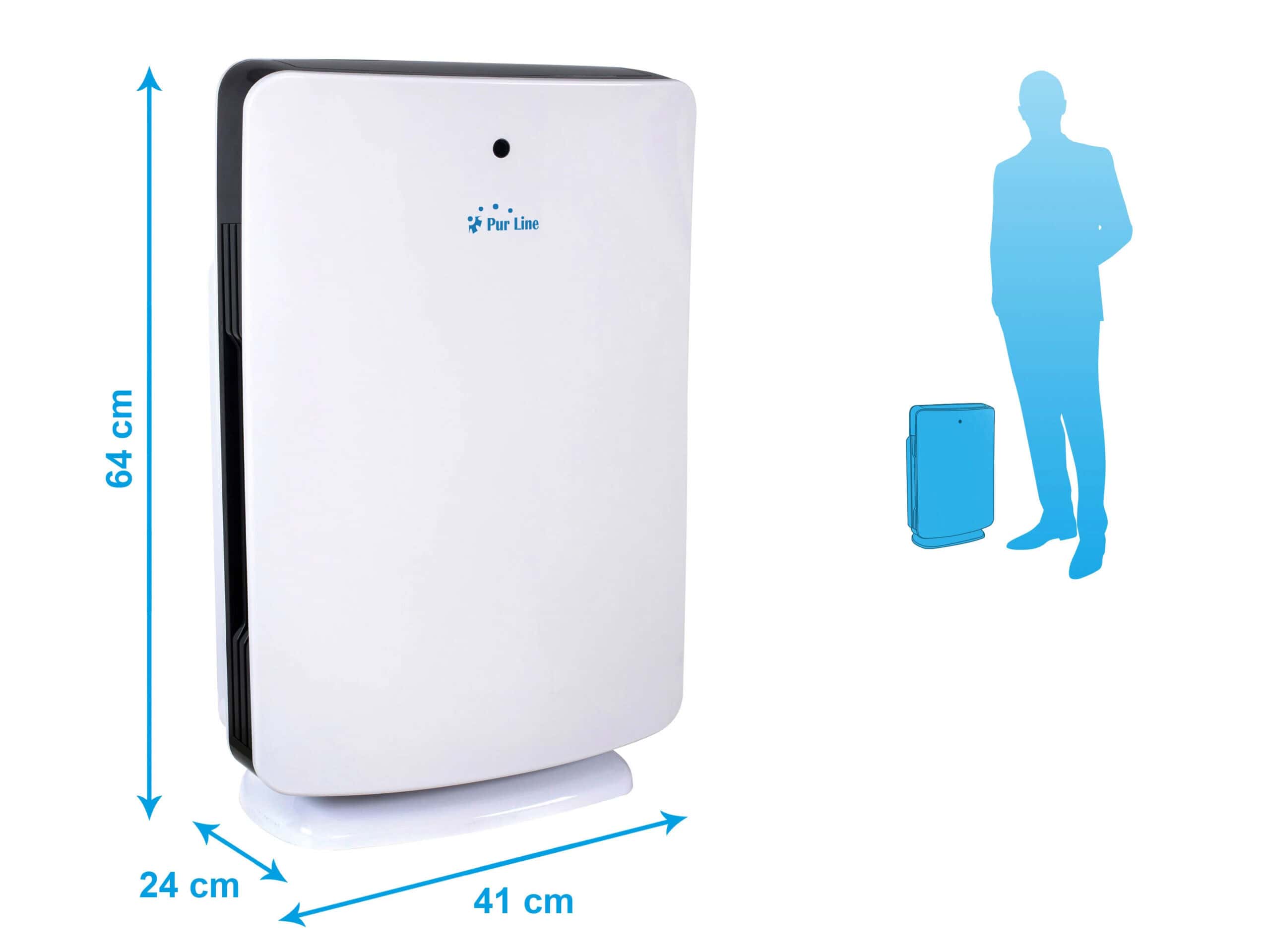 Purificateur d'air avec filtre HEPA, PM2, ioniseur, écran tactile LED, 3 vitesses et mode AUTO pour 40m2 – Image 2