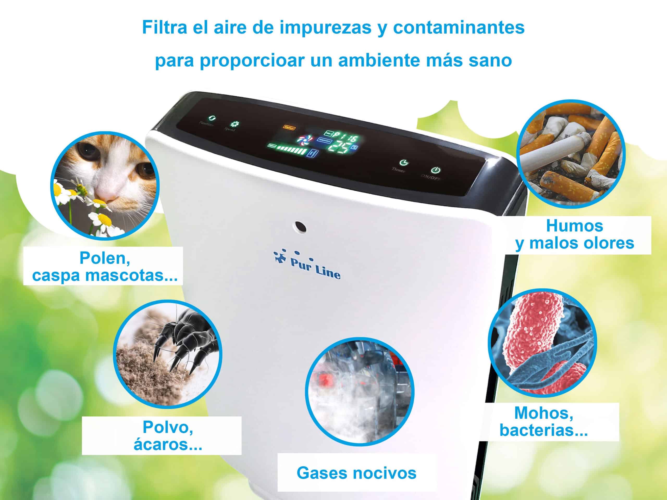 Purificateur d'air avec filtre HEPA, PM2, ioniseur, écran tactile LED, 3 vitesses et mode AUTO pour 40m2 – Image 4