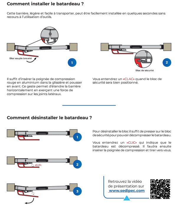 Comment installer un batardeau en aluminium autobloquant