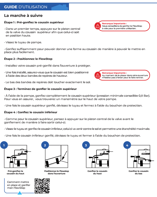 Comment installer un batardeau gonflable flowstop