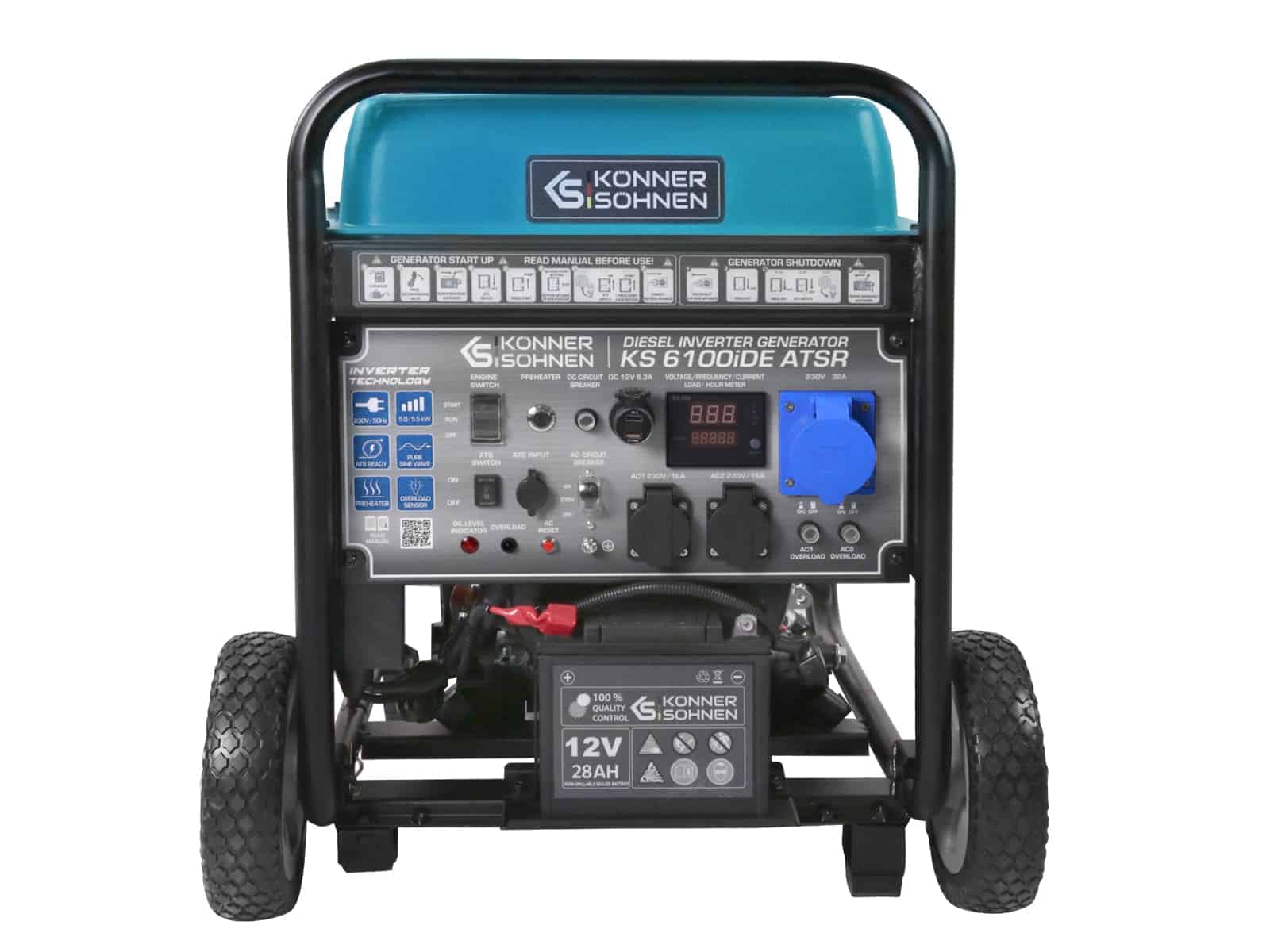 Groupe électrogène à inverter diesel Könner & Söhnen KS 6100iDЕ ATSR – Image 2