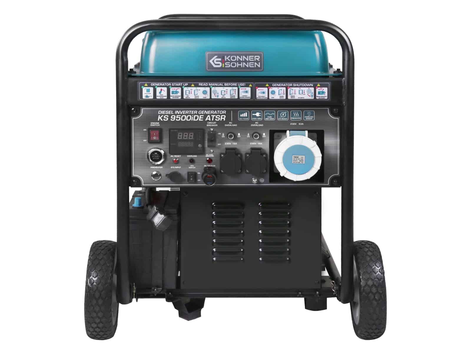 Groupe électrogène à inverter diesel Könner & Söhnen KS 9500iDЕ ATSR – Image 2