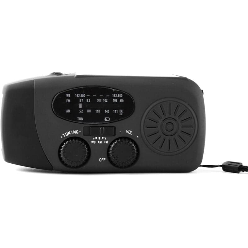 Radio dynamo / chargeur / lampe torche de survie (Noire) – Image 2