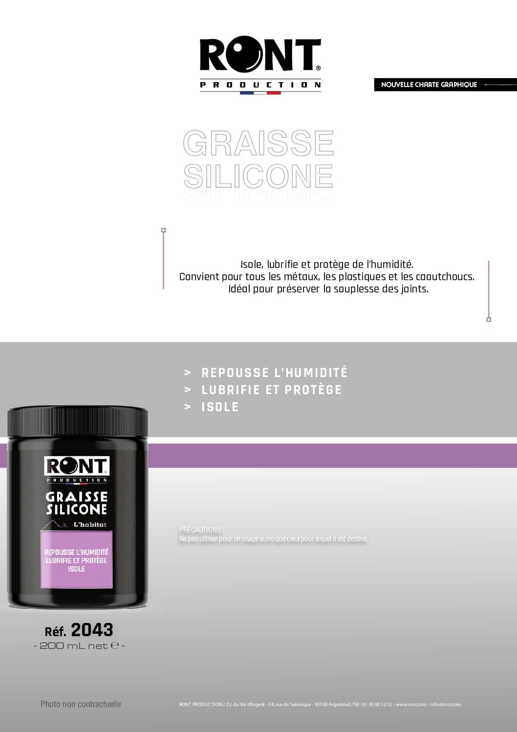 Pot de graisse silicone entretien joint batardeau RONT PRODUCTION – Image 2