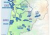 Carte des territoires à risque important d’inondation (TRI) et des stratégies locales de gestion des risques d’inondation (SLGRI) en Nouvelle-Aquitaine, réalisée par la DREAL.