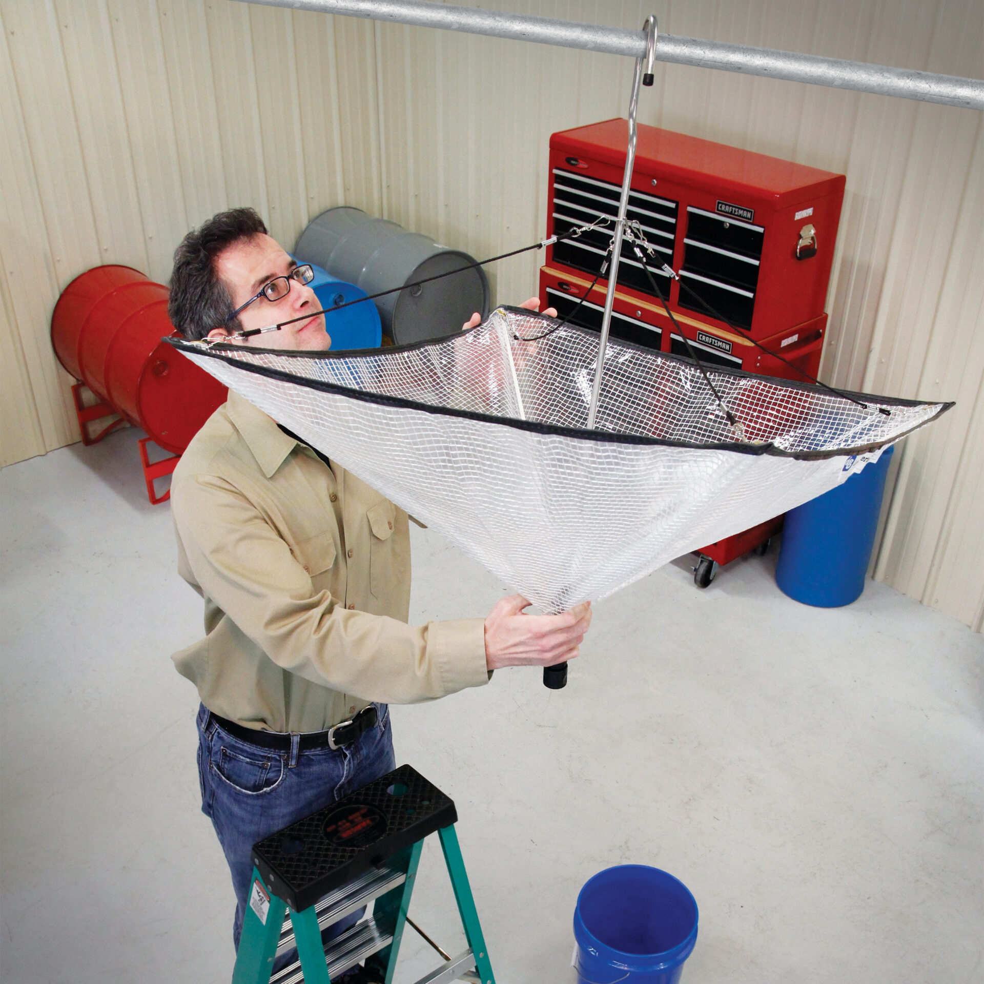 Système de déviation de fuites pour toits à déploiement rapide PIG® - En forme de parapluie – Image 4